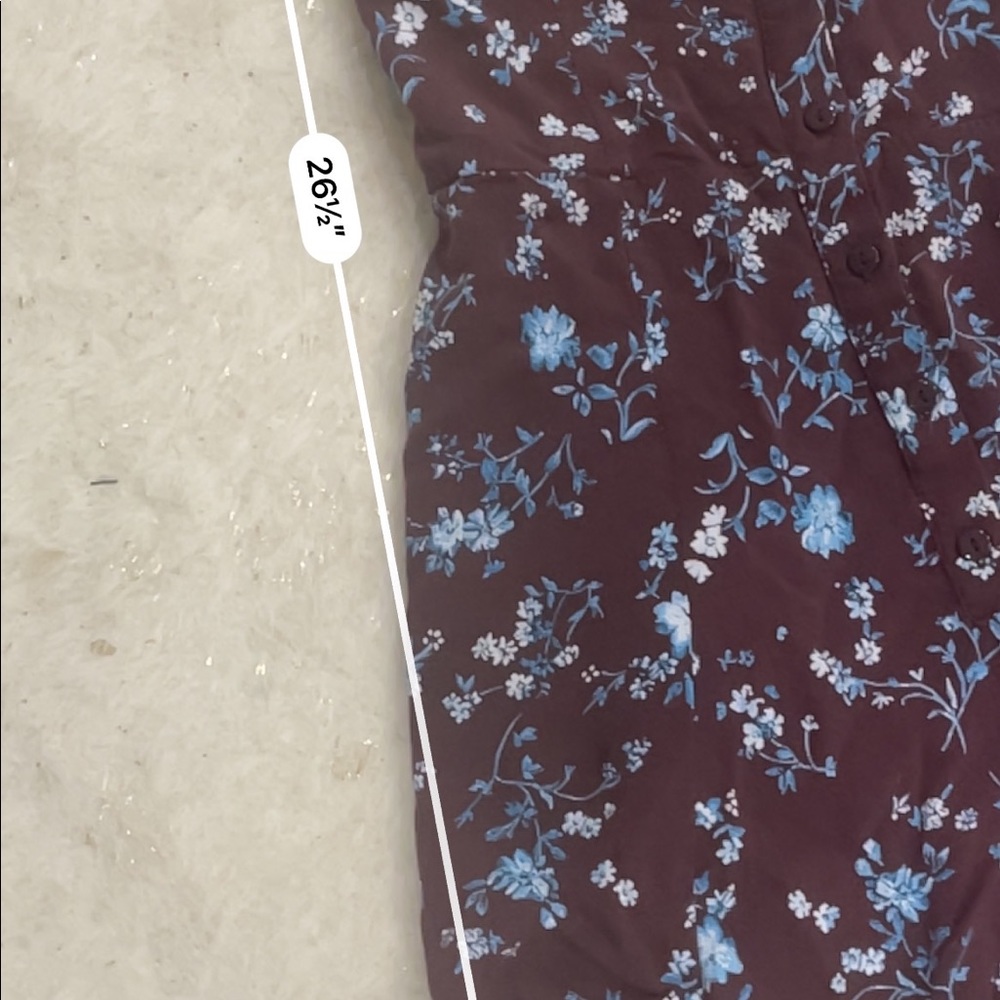 Urban outfitters brown blue floral romper - Picture 4 of 6